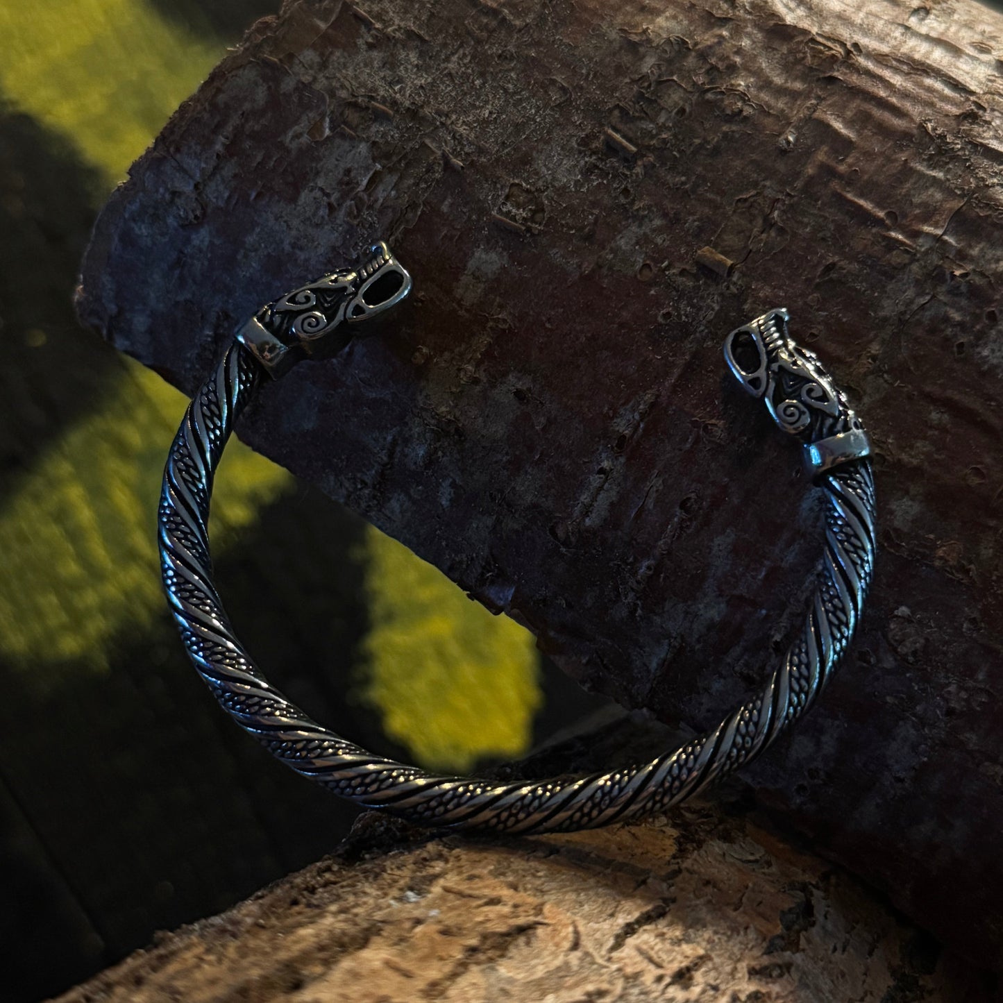 Fenrir Bracelet by RavenRitual – Viking wolf motif stainless steel bracelet