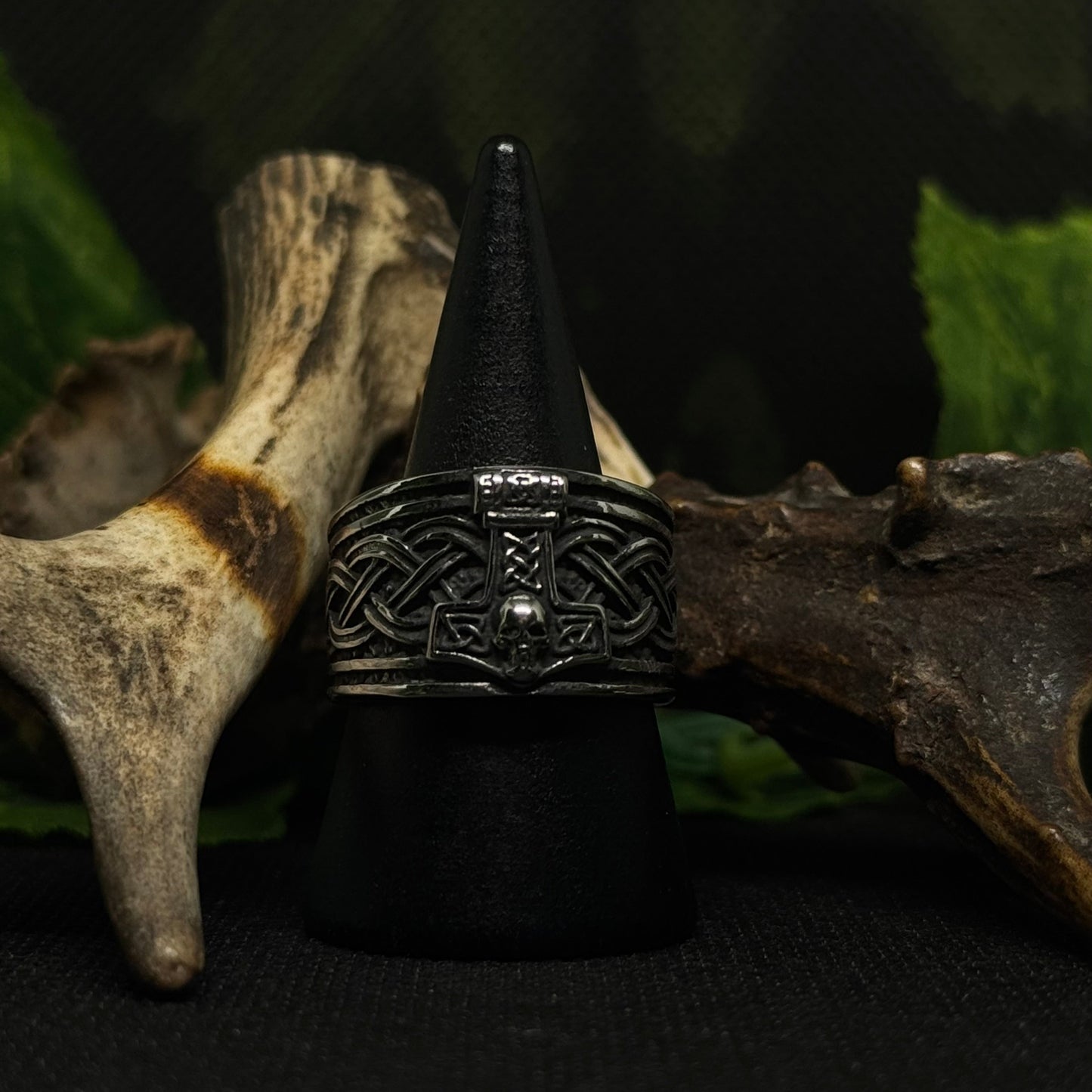 Mjölnir Ring by RavenRitual – Thor hammer stainless steel ring with Norse design