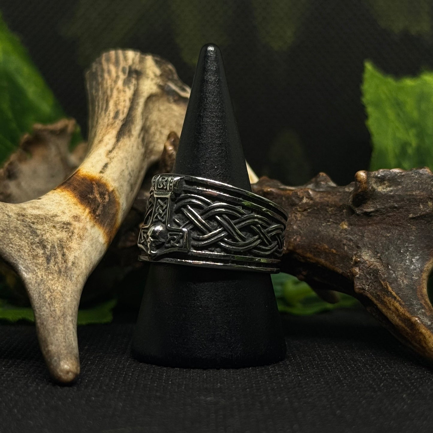 Mjölnir Ring by RavenRitual – Thor hammer stainless steel ring with Norse design